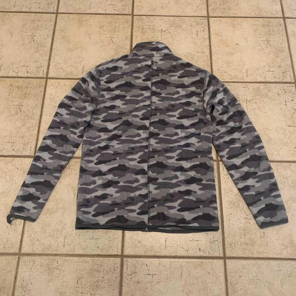 💛 Amazon Essentials Grey Camo Full-Zip Fleece Jacket - US S / CA P - Flaw - Picture 2 of 6
